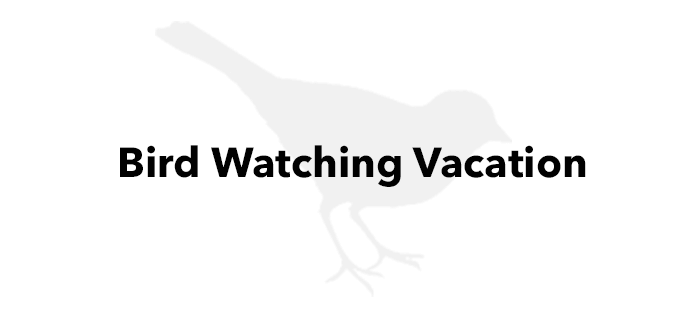 Bird Watching Vacation